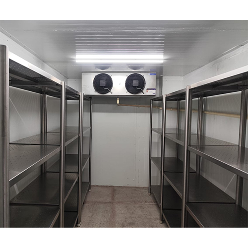 Cold room with stainless steel racks
